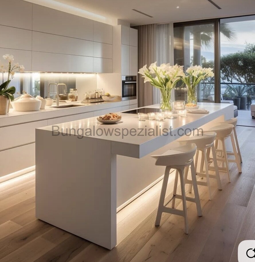 Rechteckbungalow (100 Qm) vom Bungalowspezialisten barrierefrei / PV /3 Zi / WP / FB