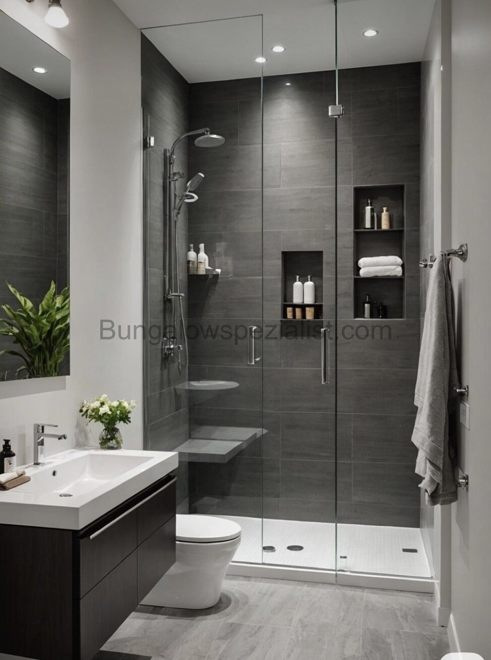 Rechteckbungalow (100 Qm) vom Bungalowspezialisten barrierefrei / PV /3 Zi / WP / FB