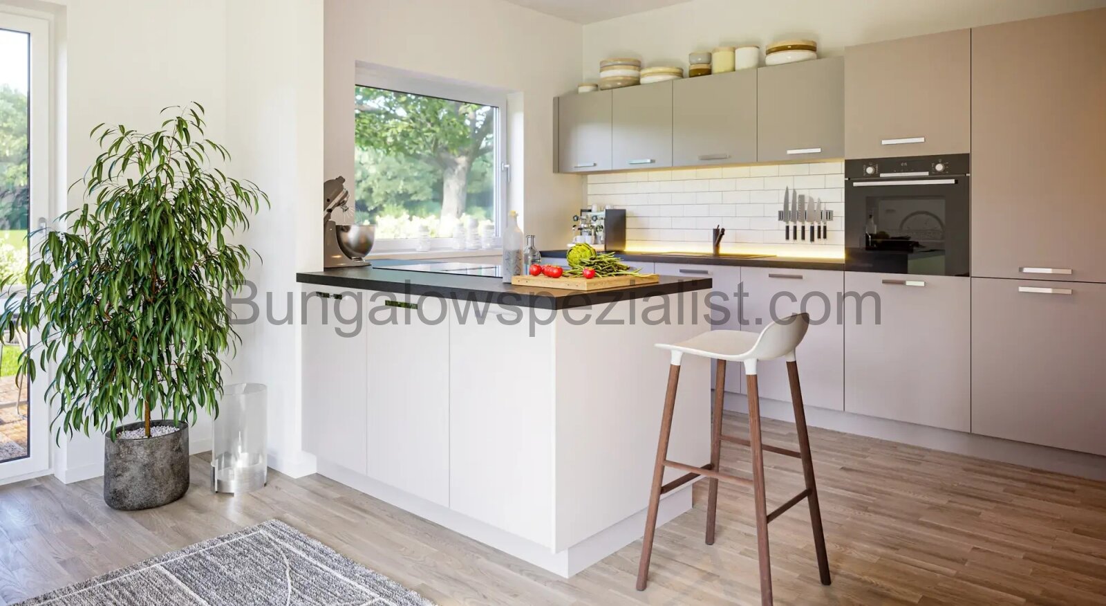 Winkelbungalow ( 126 Qm) vom Bungalowspezialisten /barrierefrei / WP / FB / PV- Anlage