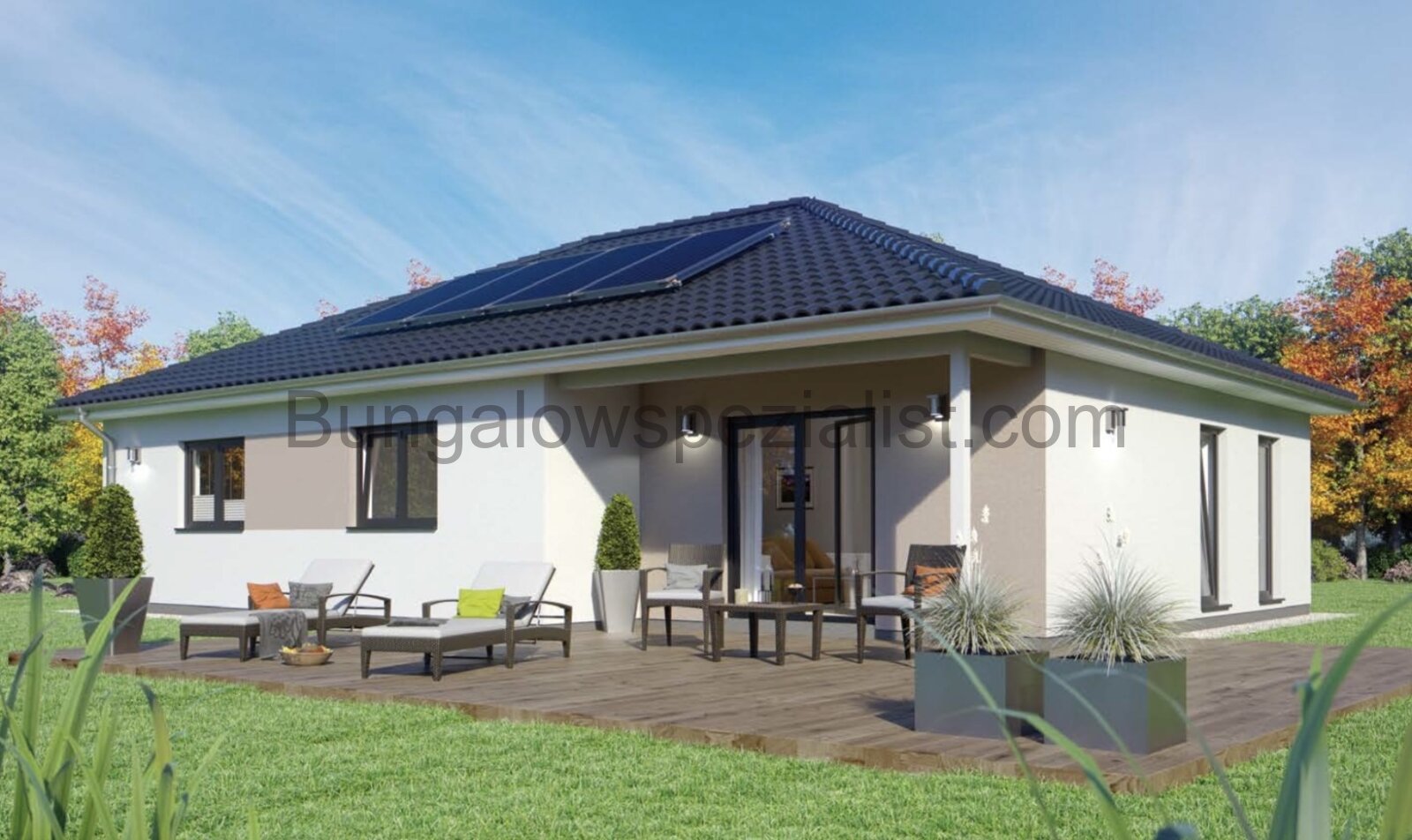 Bungalow 118 Qm vom Bungalowspezialisten barrierefrei / FB / WP / PV- Anlage