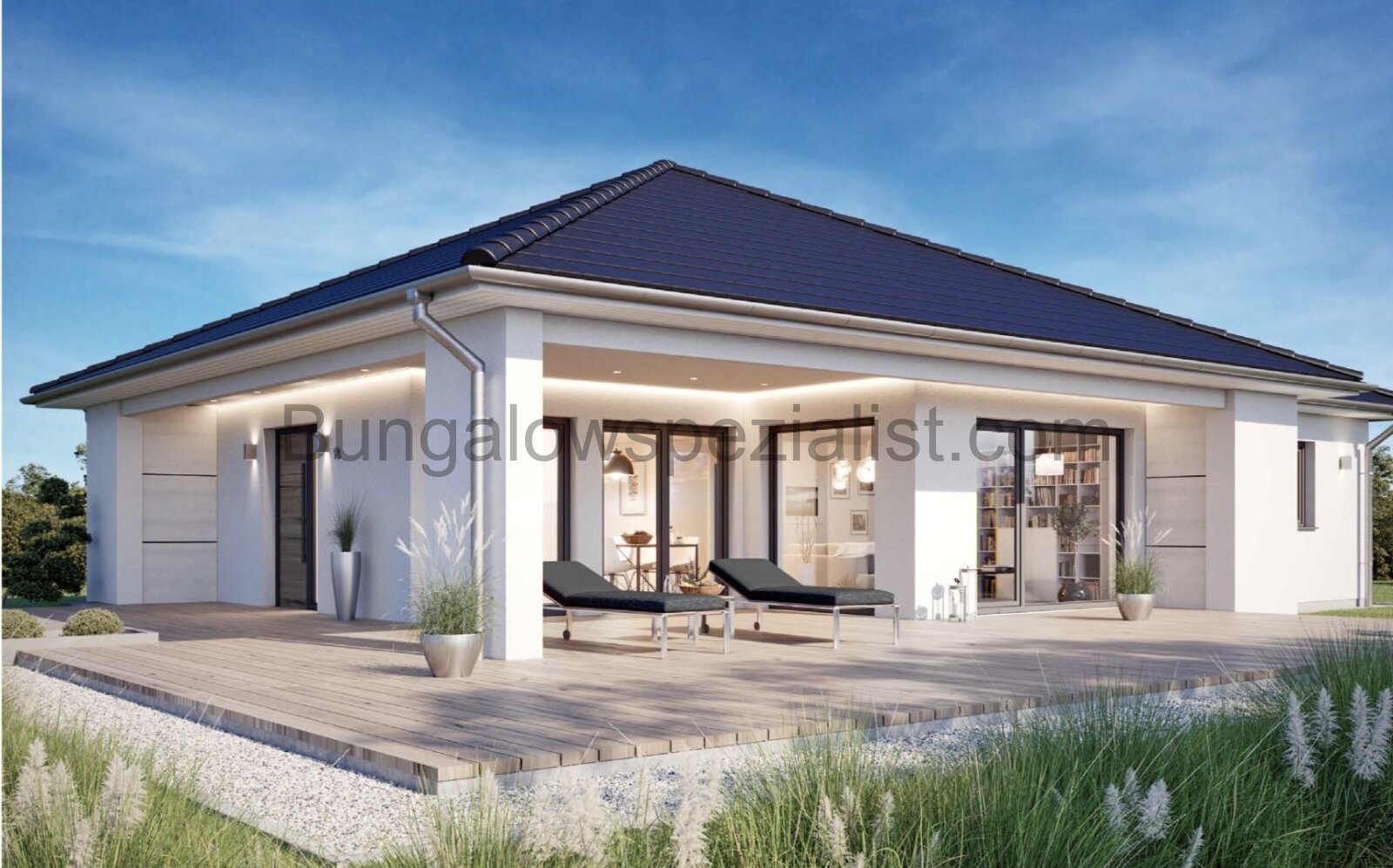 Traumhafter Winkelbungalow ( 156 Qm) vom Bungalowspezialisten 4 Zi / Schlüsself. / WP / FB / PV- Anlage