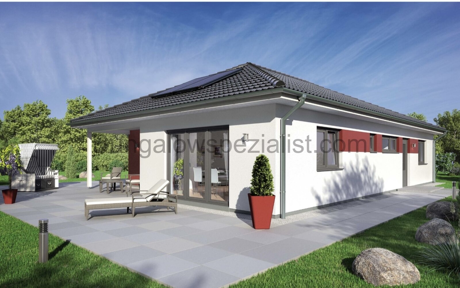 Bungalow (126 Qm) mit Grundst. in Lahde vom Bungalowspezialisten FB / PV- Anlage / FB / Schlüsselfertig