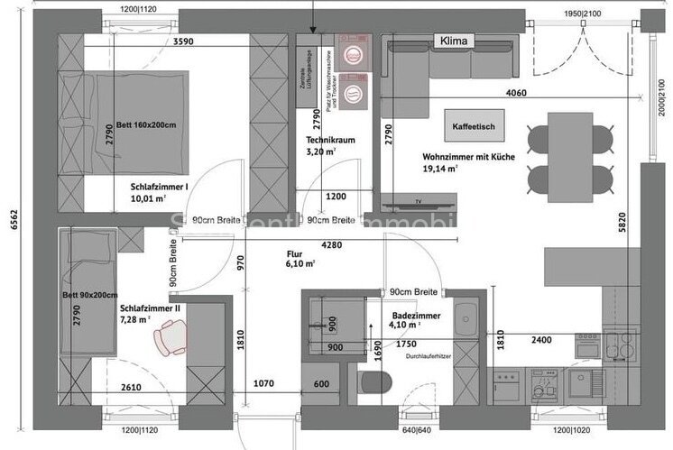 Bungalow DHH 50 qm mit Grundstück / monatliche Finanzierungsrate 796,-- incl Fördermittel in Ovenstäsdt. PV / Schlüsselfertig