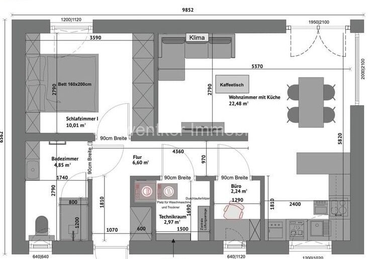 Bungalow ( 50 Qm) DHH mit Grundst. in Heimsen / monatliche Finanzierungsrate 730,-- incl   Fördermittelmit  PV