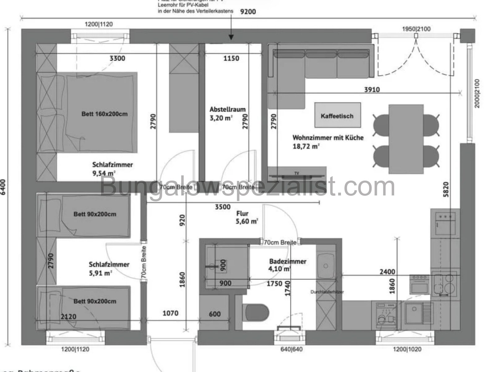 Minibungalow ( 50 Qm ) monatliche Finanzierungsrate 549,--