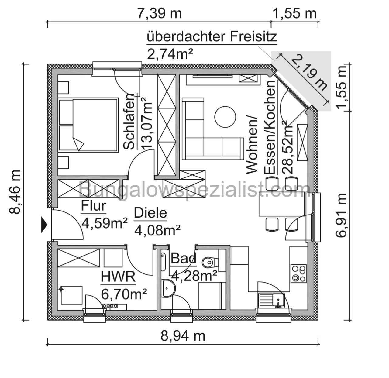 Grundriss Modell B